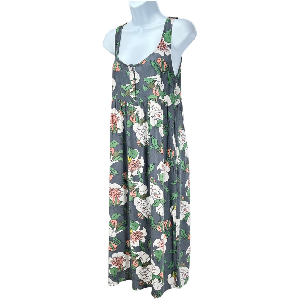 Tavik+ Anthropologie Womens Medium Long High Waist Floral Tank Top Dress Boho